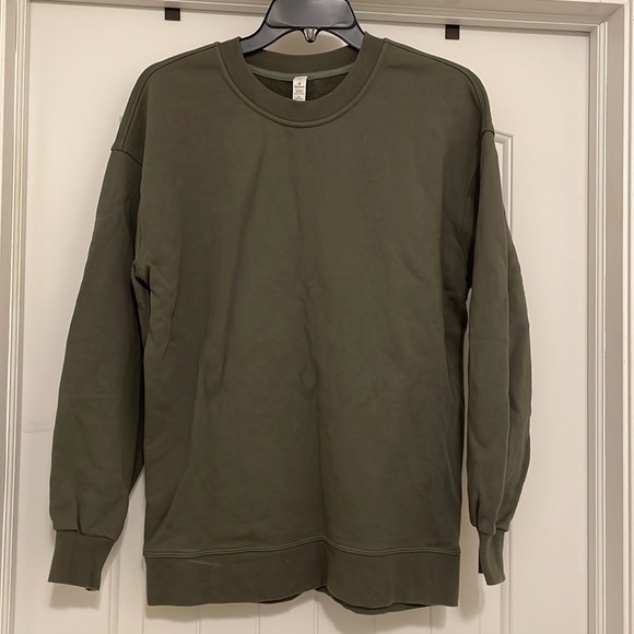 Lululemon perfectly oversized crew grey sage size 2 - Picture 3 of 9